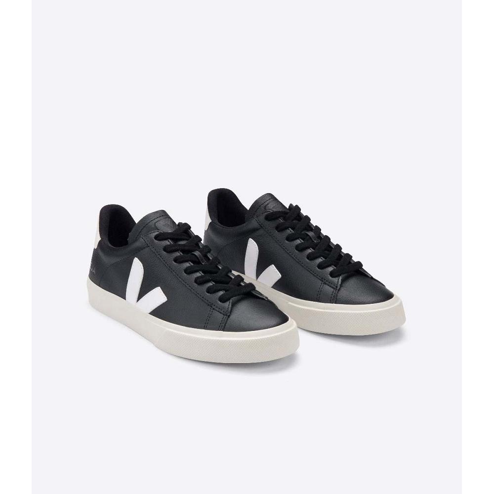 Men's Veja CAMPO CHROMEFREE Low Tops Sneakers Black/White | SG 294TCE